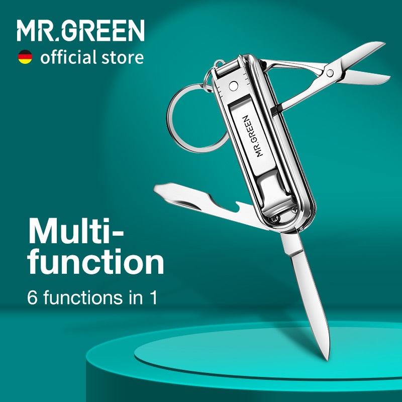 MR.GREEN Cortador de Unha Multifuncional, Aço Inoxidável, Seis Funções, Lixa - Likecasa